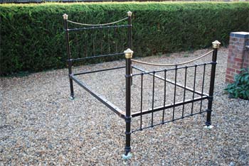 brass and iron bed